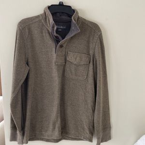 Men’s Eddie Bauer 1/4 button up Henley heavyweight shirt